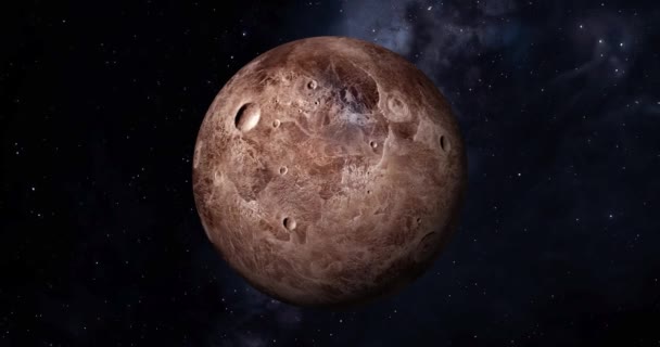 Ceruri Fictive Planetă Stele Spațiu Animația Planetei — Videoclip de stoc