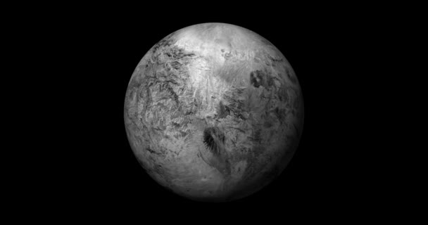 Fictional Planet Sun Rise Dark Background Stars Front View Haumea — Stock videók