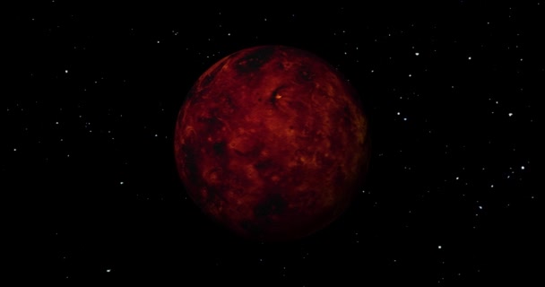惑星金星が回転し 太陽が昇る 宇宙から見た金星の惑星の正面図です 金星4K分解能の完全な3Dビュー — ストック動画