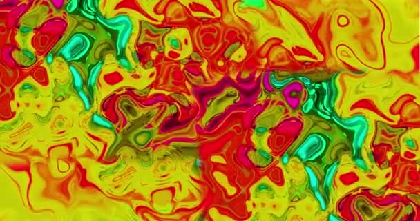 Güzel Arkaplan Sıvı Canlandırma Videosu Soyut Arkaplan Renkli Dalgalı — Stok video