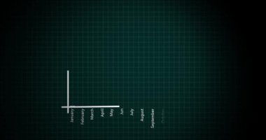 Ok büyümesi animasyon videosu grafik çizelgesiyle yükseliyor. Hisse senedi animasyonu. Yatırım konsepti. 4k