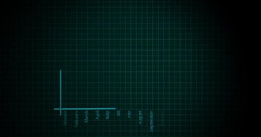 Ok büyümesi animasyon videosu grafik çizelgesiyle yükseliyor. Hisse senedi animasyonu. Yatırım konsepti. 4k