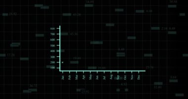 Financial line graph growing up. financial chart with uptrend line graph and numbers in stock market. abstract economy information 3d background.