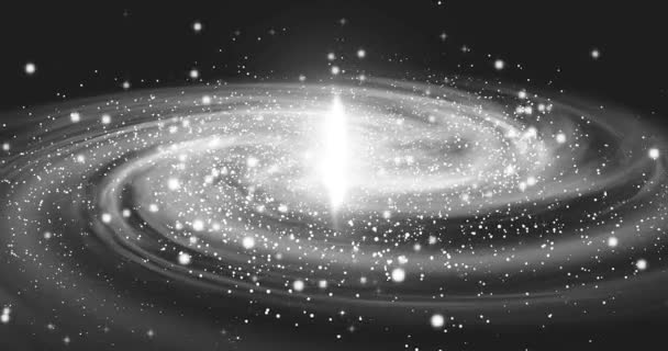 Galaxy Roterande Svart Hål Animation Video Färgglada Galax Full — Stockvideo