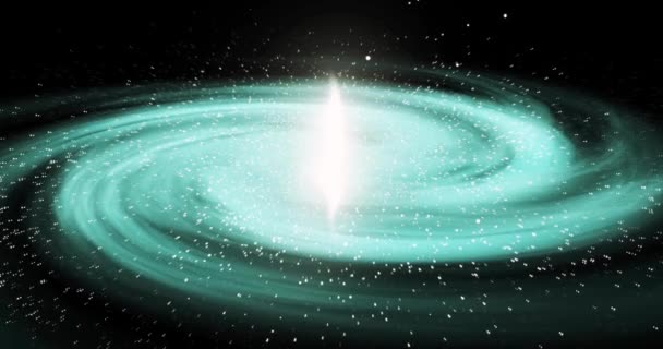 Galaktyka Obracająca Się Czarna Dziura Animacja Wideo Kolorowa Galaktyka Pełny — Wideo stockowe