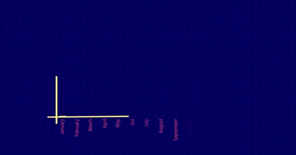 Animacja Wzrostu Strzałki Wideo Wykresu Wykresu Wykres Akcji Będzie Górę — Wideo stockowe