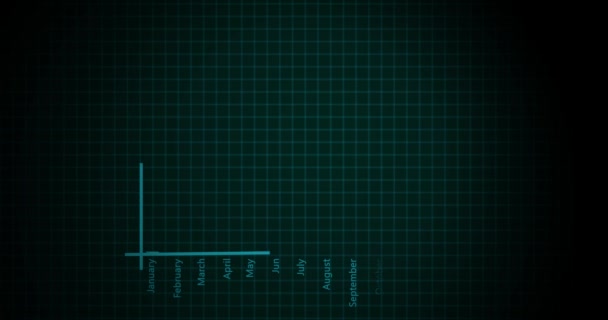 Video Animación Crecimiento Flecha Con Gráfico Chart Stock Gráfico Subiendo — Vídeo de stock