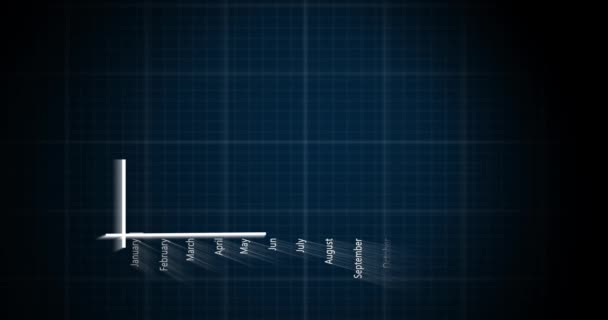 Animacja Wzrostu Strzałki Wideo Wykresu Wykresu Wykres Akcji Będzie Górę — Wideo stockowe