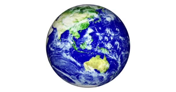 Föld Bolygó Forog Saját Tengelyében Föld Forgás Föld Bolygó Világít — Stock videók