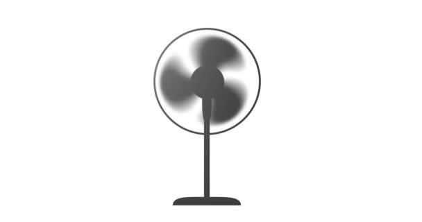 Asas Elétricas Fan Cooler Acelerando Até Chegar Velocidade Máxima Fundo — Vídeo de Stock