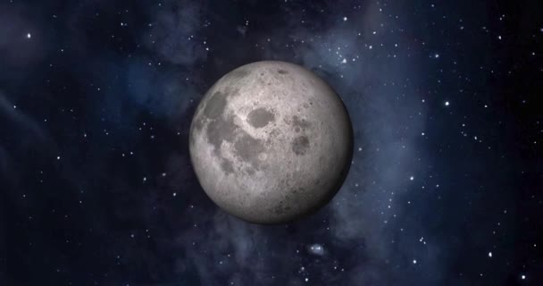 Κινούμενο Φεγγάρι Πλανητών Πολύχρωμο Γαλαξία Πλανήτη Σελήνη Στο Διάστημα Πολύχρωμο — Αρχείο Βίντεο