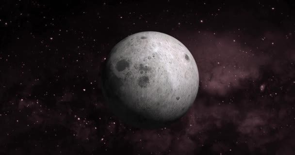 Κινούμενο Φεγγάρι Πλανητών Πολύχρωμο Γαλαξία Πλανήτη Σελήνη Στο Διάστημα Πολύχρωμο — Αρχείο Βίντεο