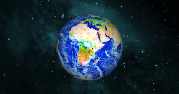 Фон Анимационной Космической Галактики Пространство Цветным Молочным Wai Earth Красивая — стоковое видео