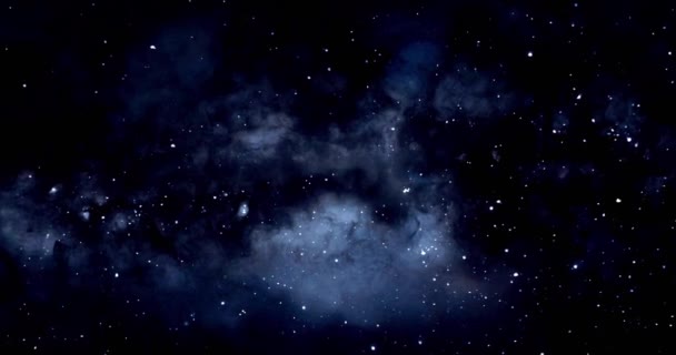 アニメーションされた宇宙銀河の背景 カラフルなミルキーな方法の3Dスペース 4K解像度上の美しい銀河をアース — ストック動画