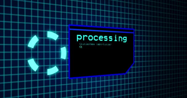 Programação Processo Codificação Painel Controle Terminal Painel Processamento Dados Com — Vídeo de Stock