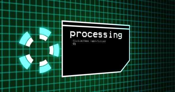 Programação Processo Codificação Painel Controle Terminal Painel Processamento Dados Com — Vídeo de Stock