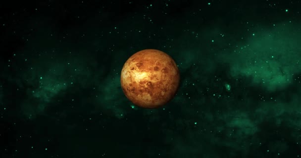 Planeta Wenus Kosmosie Kolorowymi Gwiaździstymi Nocami Widok Przodu Planety Wenus — Wideo stockowe