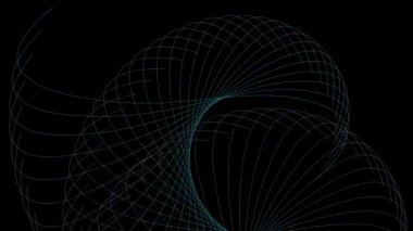 Gradyan arkaplanda soyut dalgalı çizgi. Dalgalı hareket çizgisi arkaplanı. Parlak geometrik şekiller döndürüldü