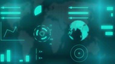 Digital technology data concept animation background. technology design motion graphics.