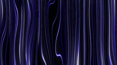Siyah bir arkaplan üzerinde dinamik çizgilere sahip soyut dijital arkaplan aktarım hızı veya veri akışı.