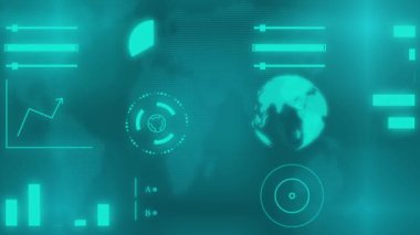 Digital technology data concept animation background. technology design motion graphics.