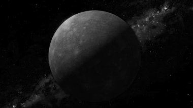 Uncommon planet on space animated black background graphics design