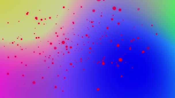 Fondo Colorido Abstracto Con Partículas Círculo Color Gris Animado — Vídeo de stock