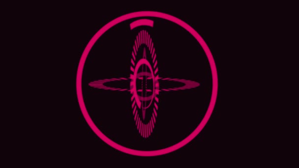 Astratto Cerchio Colore Giallo Cruscotto Cerchio Animato Anello Incandescente Sfondo — Video Stock