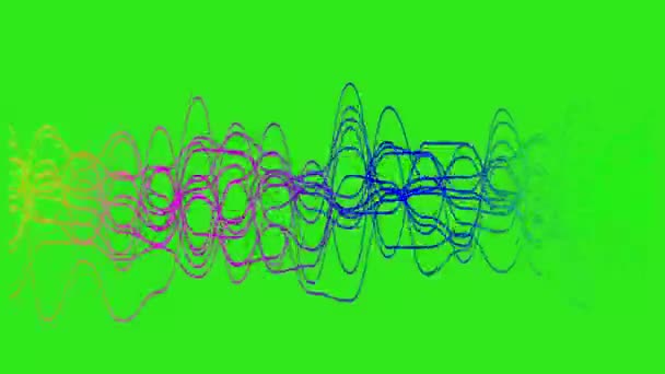 Αφηρημένες Πολύχρωμες Κυματιστές Γραμμές Φόντο Πράσινο Χρώμα Ροζ Μωβ Μπλε — Αρχείο Βίντεο
