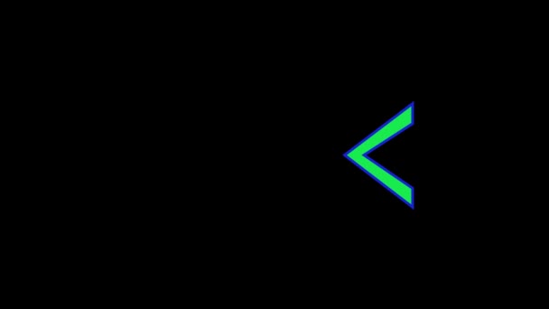 Animación Flechas Flecha Señal Animation Arrows Intermitente Encendido Apagado Secuencia — Vídeo de stock