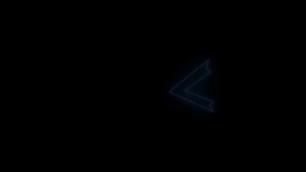 Animación Flechas Flecha Señal Animation Arrows Intermitente Encendido Apagado Secuencia — Vídeo de stock