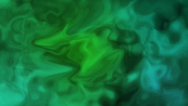 Green Color Wave Liquid Animation Background Abstract Background Luxury Cloth — Video Stock