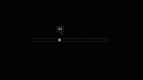黒い背景にバーアイコンをロードするアニメーションメッセージ — ストック動画