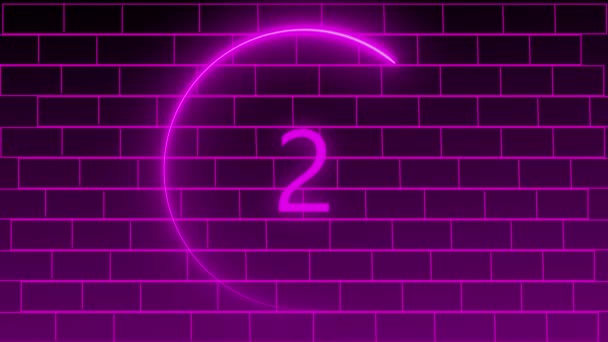 Неоновый Фиолетовый Фон Сетки Зажиганием Полосы Зарядки Считается — стоковое видео