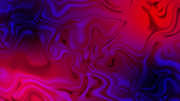 Colorato Onda Liquido Animazione Sfondo Blu Rosso Colore Liquido Movimento — Video Stock