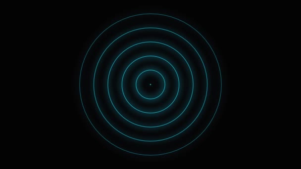 Γεωμετρικός Υπερβολικά Φωτεινός Κύκλος Φόντο Κίνησης Μαύρου Χρώματος — Αρχείο Βίντεο