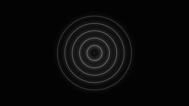 Geometric Too Much Bright Circle Black Color Motion Background — Vídeo de stock