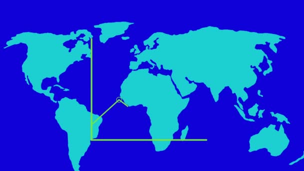 Business Graph World Design Animation Background — Vídeo de stock