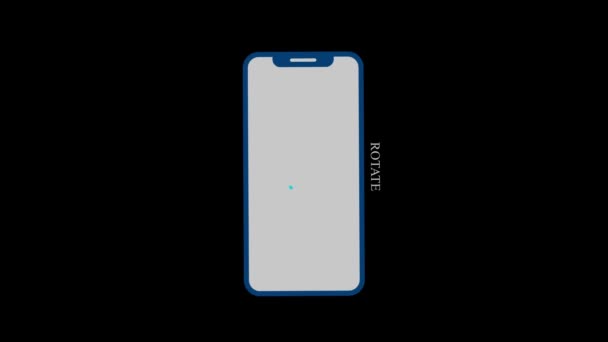 Ikona Chytrého Telefonu Rotující Pozadí Animace Bílá Obrazovka Grafice Telefonu — Stock video