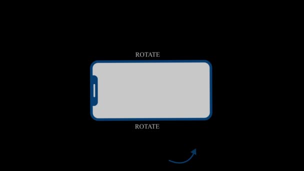 Smart Phone Icon Rotating Animation Background White Screen Phone Graphics — ストック動画