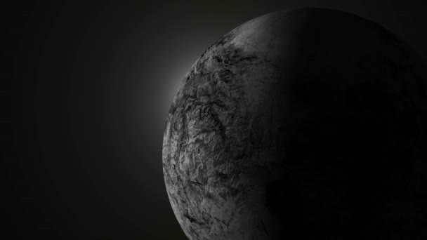 Uncommon Planet Space Animated Black Background Graphics Design — 图库视频影像