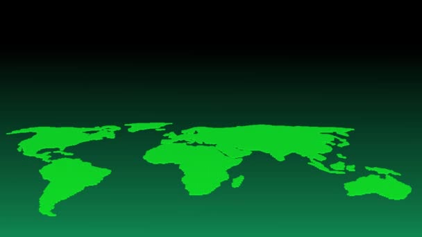 Цветной Голографический Дизайн Фон Анимации Карте Мира — стоковое видео