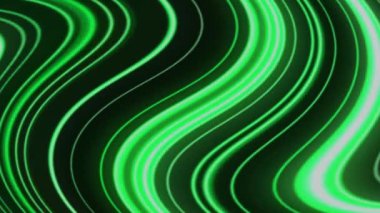 Soyut parlak yeşil renkli animasyon dalga çizgisi. optik fiber şekil hareketi grafikleri.