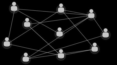 Küresel ağ bağlantı hattı şablonu neon canlandırma arkaplanı. mz_725