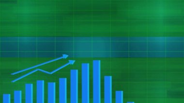 İş grafiği çizelgesi kâr ve iş kaybı animasyon geçmişini gösteriyor. mz_788