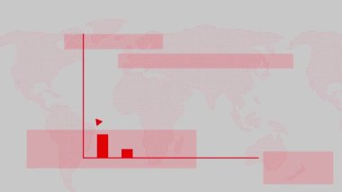 Dünya üzerinde beyaz arkaplanda şaşırtıcı okuma renk işletmeleri çubuk büyütme animasyonu .