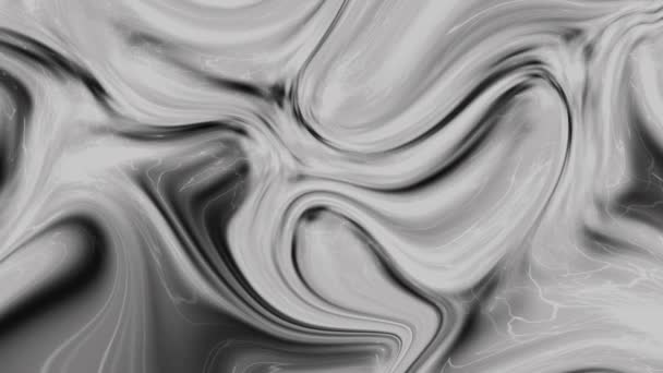 Blanc Gris Couleur Mixte Encre Liquide Mouvement Graphique Fond Liquide — Video