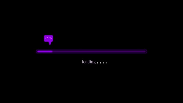 Барвиста Піктограма Завантаження Панелі Анімована Чорному Тлі — стокове відео