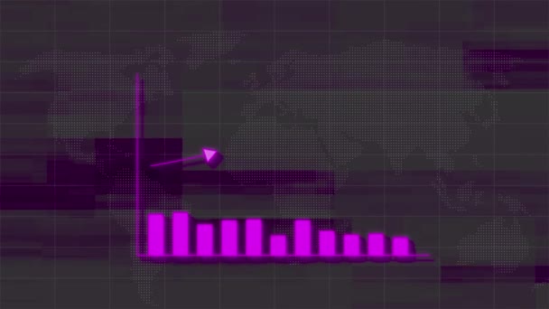 Frecce Grafico Animato Business Grafico Che Indica Profitto Sfondo Animazione — Video Stock