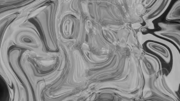 Fundal Monocrom Animat Forme Fluide Nuanțe Gri — Videoclip de stoc